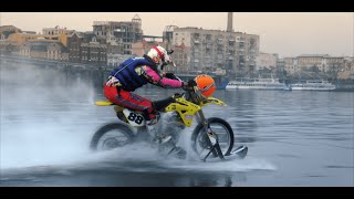 На мотоцикле по Днепру / Рекорд Украины / 5 Километров / Motocross on the water