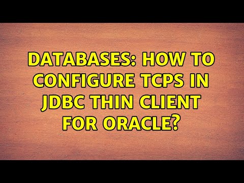 Databases: How to