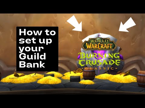 How to set up and use the guild bank in WoW Burning Crusade Classic, customize tab & set permissions