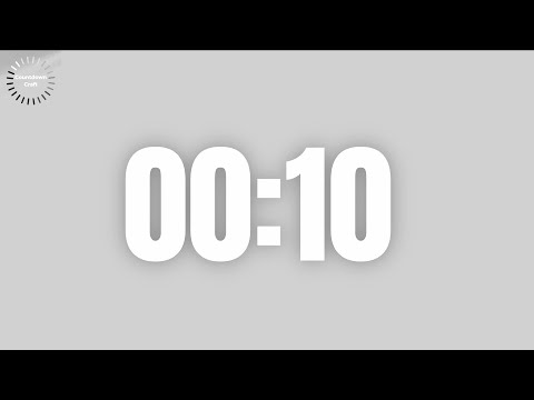 10 Seconds Countdown Timer (in Light Grey Background)