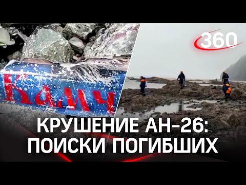 На месте крушения Ан-26 на Камчатке находят тела погибших. Видео поисковой операции