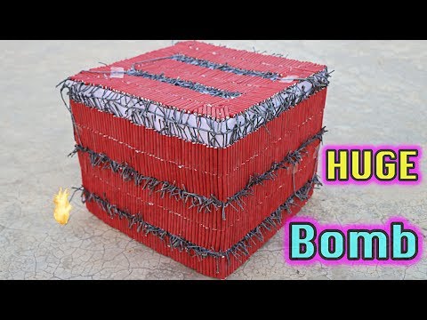 HUGE CRACKERS BOMB MADE USING 2500 SMALL BOMBS | DIWALI CRACKERS EXPERIMENTS | MAKING DESI CRACKERS