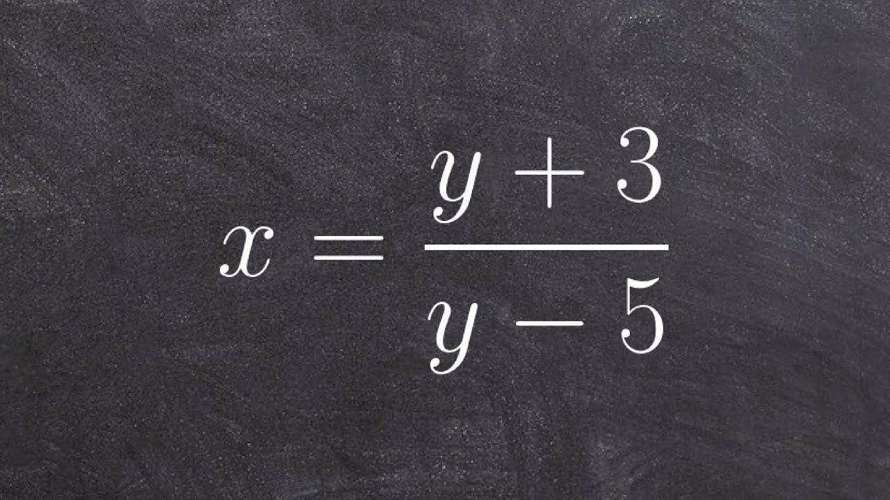 Learn how to use inverse operations to solve for y in a rational equation
