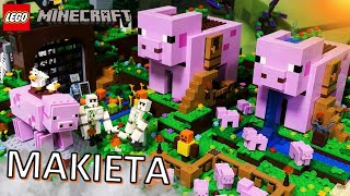 FARMA ŚWIŃ  w LEGO MINECRAFT / MAKIETA | Maciek i Klocki