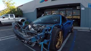 ... auto auction, stay tuned for complete transformation video..
follow along as we take this wrecked ferrari...