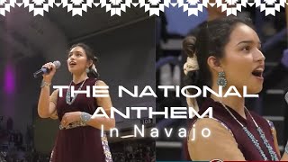 Calla Smith sings the National Anthem in Navajo