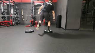 Single Leg Plate Hops (Triangle)