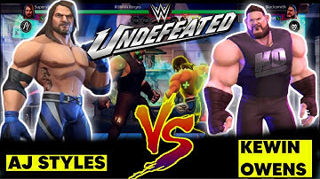 Wwe Undefeated android gameplay video |Aj Styles Vs Kewin Owens |Wwe Undefeated gameplay walkthrough