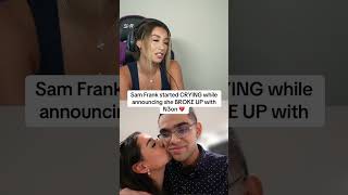 Sam Frank started CRYING while announcing she BROKE UP with N3on 💔 #n3on  #samfrank