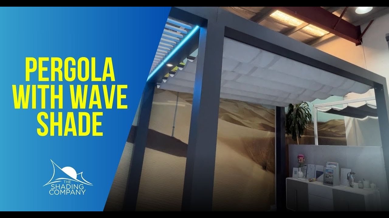 Pergola with Retractable Wave Shade | The Shading Company, Dubai, UAE
