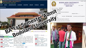 How to We BA 1st Semester Admit Download in Bodoland University in Hindi language