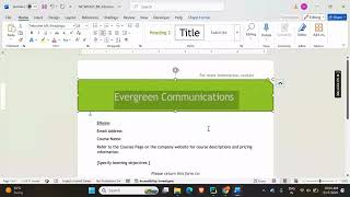 New Perspectives Word 365 | Module 8: SAM Project B Evergreen Communications #newperspectives