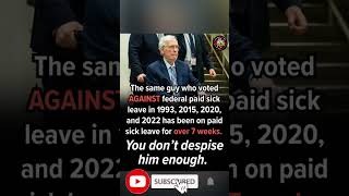 💰 McConnell voted against sick leave — now on it7+ weeks — hypocrisy 😤#shorts