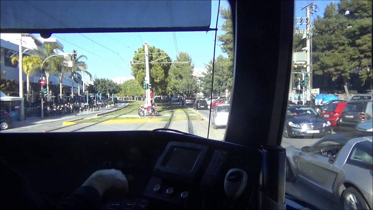 Riding an Ansaldobreda Sirio low-floor tram in Athens tram