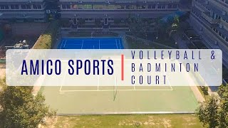 @amicosports  developed Acrylic Synthetic Volleyball Court & Badminton Court at Sonipath (Haryana)