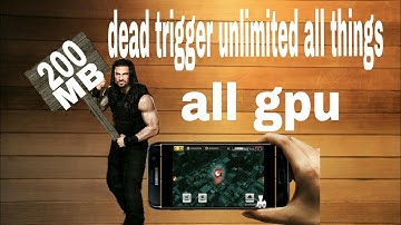 DEAD TRIGGER MOD APK NEW VERSION UNLIMITED MONEY,GOLD OFFLINE