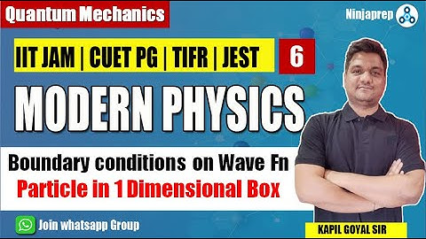 Modern physics iit jam 2024| Particle in one Dimension Box  | Quantum mechanics | Ninjaprep