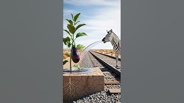 Zebra saved the brinjal tree from drying up by watering it 😭 #ai  #save  #tree  #zebra