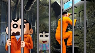 GTA 5: Shinchan, Pinchan And Franklin Escape Prison in GTA 5