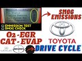 Toyota emissions drive cycle toyota smog egr cat oxygen evap monitor readiness