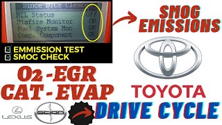 Toyota Emissions Drive Cycle▶️ Toyota Smog EGR Cat Oxygen Evap Monitor Readiness