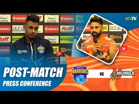 PKL 10 M118 Bengal Warriors vs U Mumba Press Conference ft.Maninder Singh & Saurav Parthe