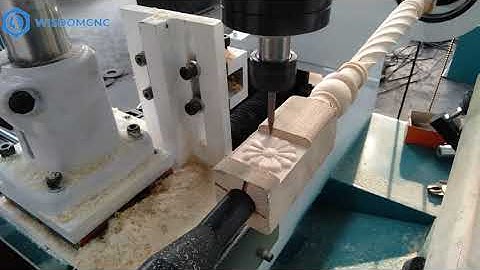 WS-L1530-4S single axis cnc wood turning milling and flat engraving wood lathe video 3-flat carving