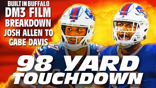 Josh Allen To Gabe Davis EXPLOSIVE 98 Yard Touchdown Film Breakdown│Built in Buffalo
