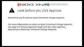 Approving Timesheets