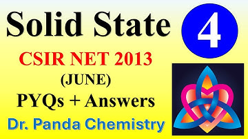 CSIR NET Solid State Chemistry| (June 2013) Solutions | Chemical Science Solved Papers June 2013