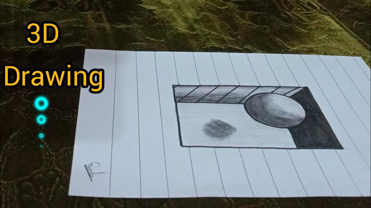 3D Hole Drawing । Optical Illusion art water in a hole