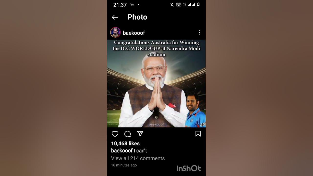 India Lost world cup in Narendra Modi stadium YouTube