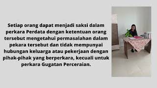 Siapa Saja Yang Bisa Menjadi Saksi Dalam Perkara Perdata