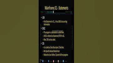 Mainframe JCL- Statements