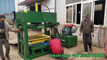 how to change hollow block molds and pavement bricks molds for QT4-30 diesel block machine