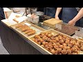 쌀로 만든 옥수수빵과 호두과자 / corn bread and walnut cream bread / Korean street food