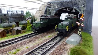 Krokodile im Güterzugdienst: BR 194 und Be 6/8 III auf der Märklin M-Gleis Anlage