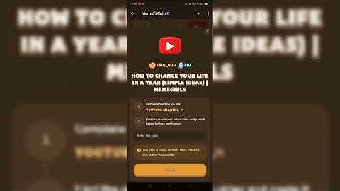 How to Change Your Life in A Year Memefi YouTube Video Code | Memefi Video Code | Memefi Combo Code