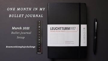 MARCH 2021 BULLET JOURNAL SETUP | ONE MONTH IN MY BULLET JOURNAL CHALLENGE