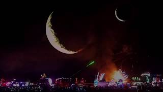 The two moons at Burning Man 2018