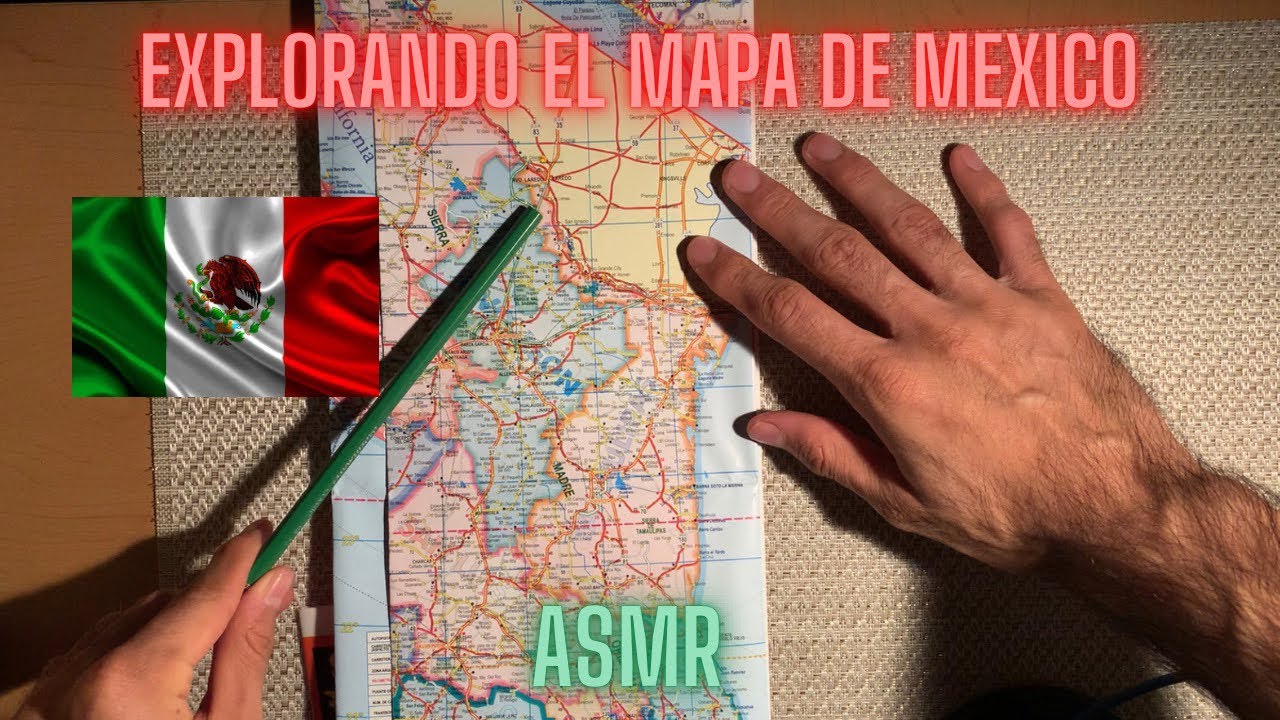Explorando el mapa de MÉXICO 🇲🇽 (Tamaulipas) | Trazando Rutas | ASMR en Español | ASMR Tracing