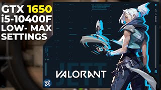 GTX 1650   i5-10400F - Valorant Max Settings Test