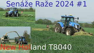 Senáže 2024 #1 / New Holland T7.270 + T5050 + T8040 / Krone BiG X 500 / John Deere 8345 R / Tatra
