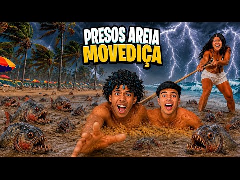 WE WERE SWALLOWED BY QUICKSAND IN THE STORM! *we have to get off the beach*
