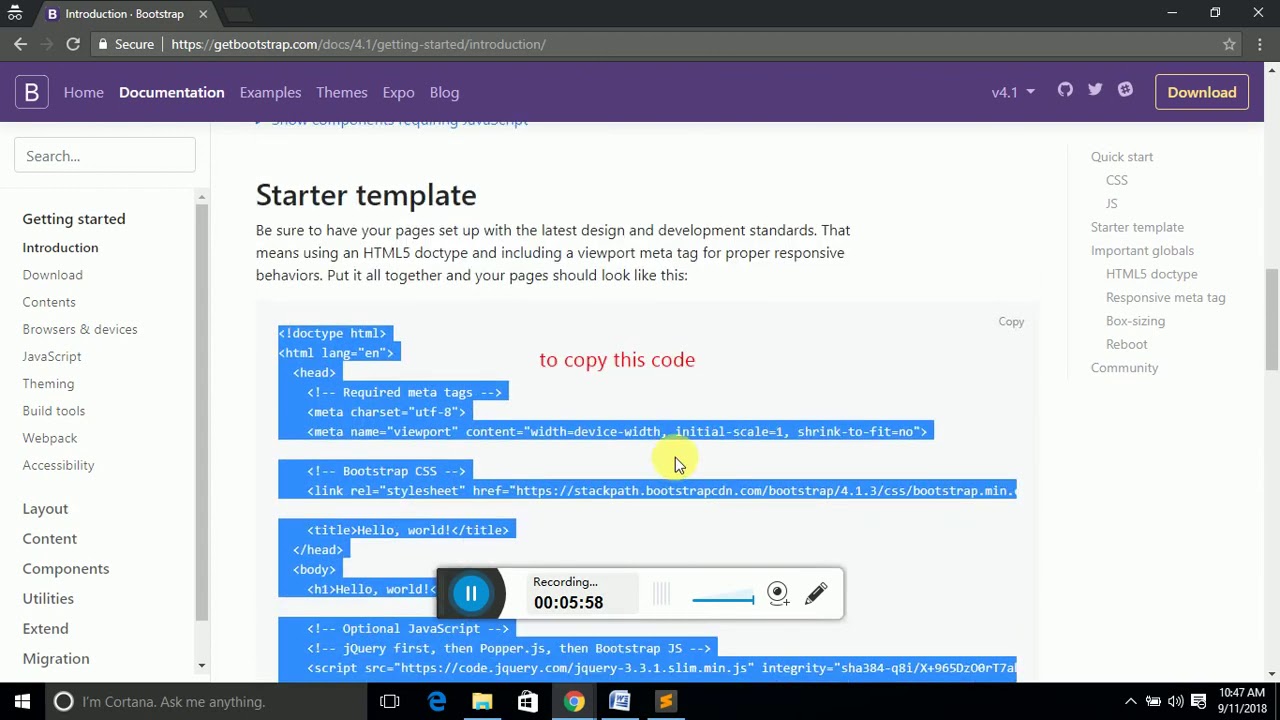 how to download and install bootstrap 2020. how to create website in ...