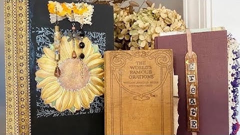 📚Altered Book Gift (2/2): stuffed with stamped images, lace, & ephemera for your crafty friends! ❤️