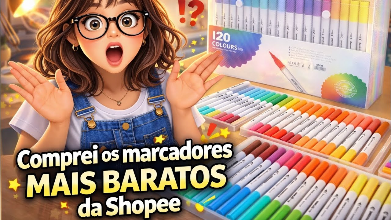 Comprei os marcadores MAIS BARATOS da Shopee… vale a pena? 😳