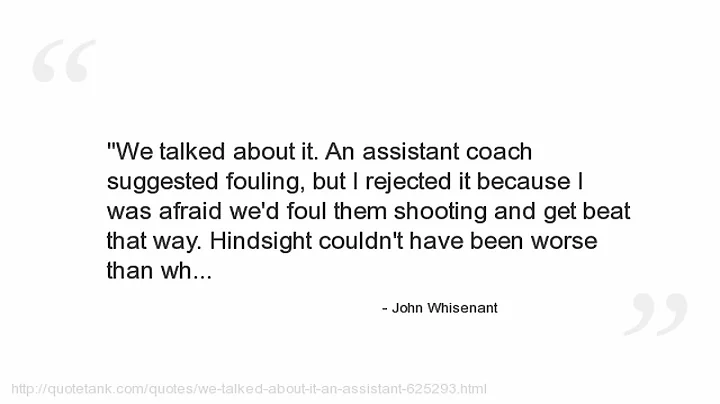 John Whisenant Quotes