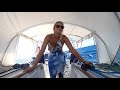 SCARED FOR HIS LIFE - Getting hit by the outboard motor just before a passage - Ep. 89