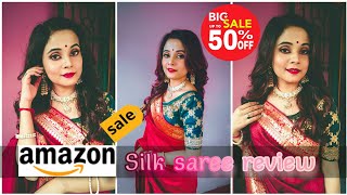 AMAZON silk saree review| itni kam price mein itni amazing saree #amazonsareereview